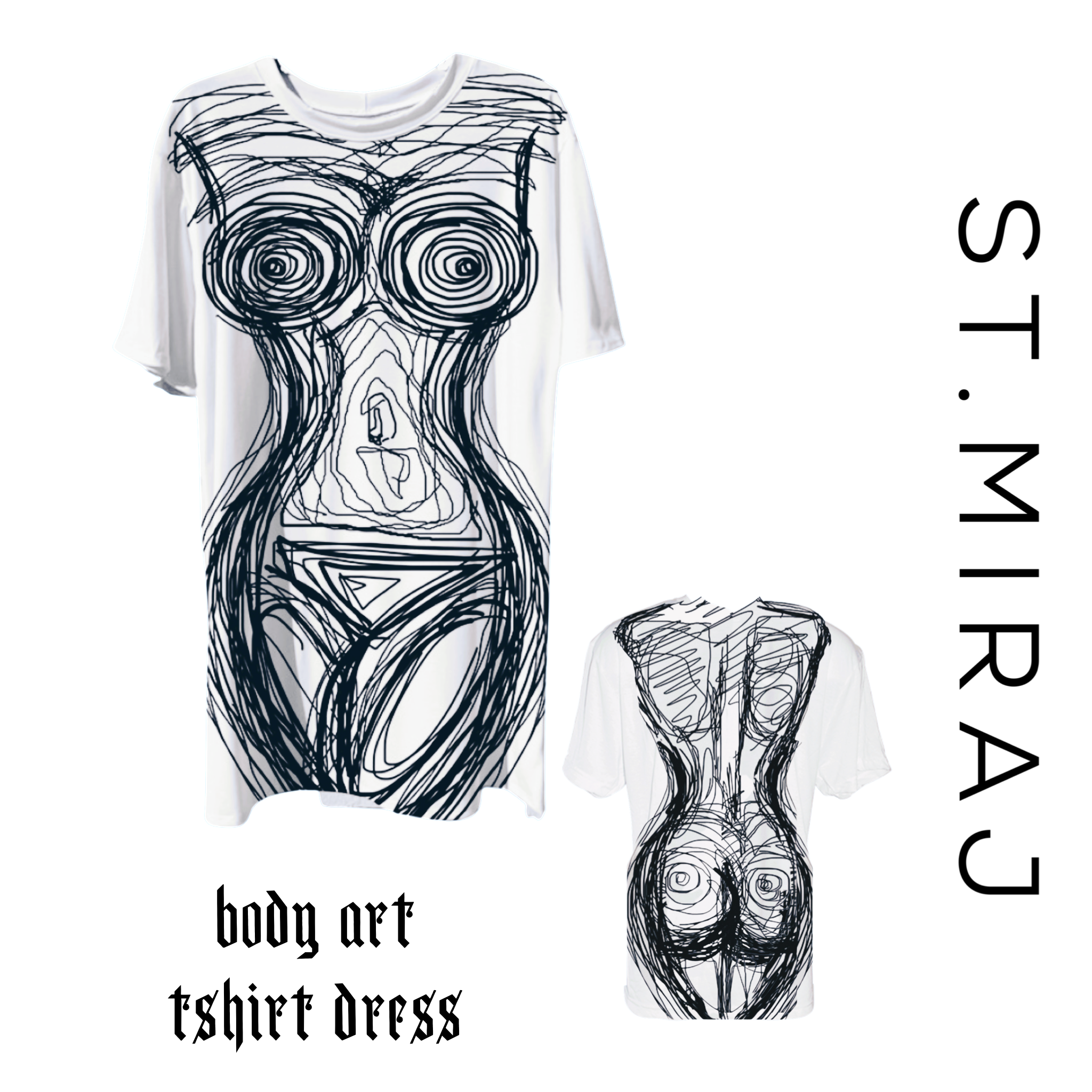 Body Art T-Shirt Dress